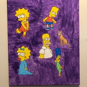 The Simpson’s canvas painting